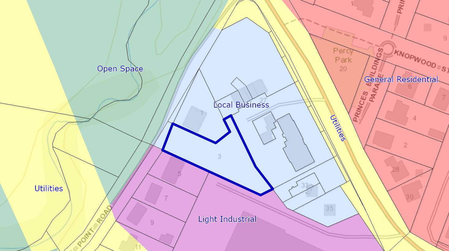 LISTmap screenshot of area surrounding 3 Droughty Point Road, Rokeby